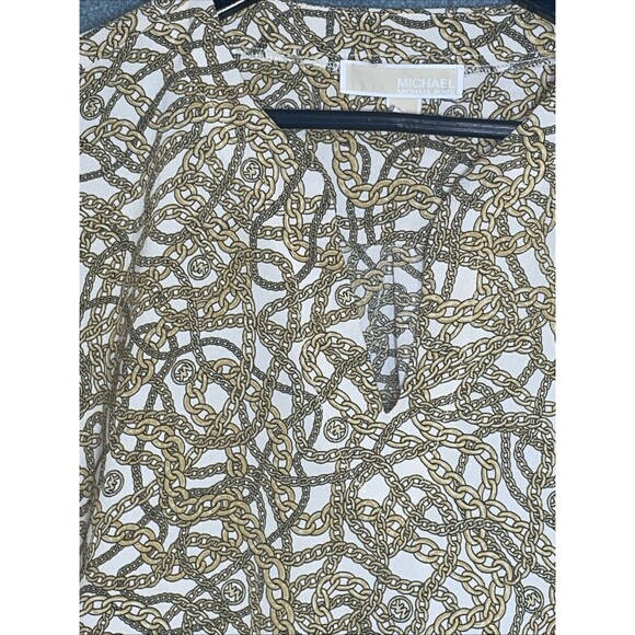 Michael Kors Womens Top XL Gold Chain Work Career Professional Office Casual - Picture 8 of 11